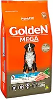 Ração Golden Mega para Cães Adultos de Raças Grandes Sabor Frango e Arroz, 15kg Premier Pet Para Todas Grande Adulto,