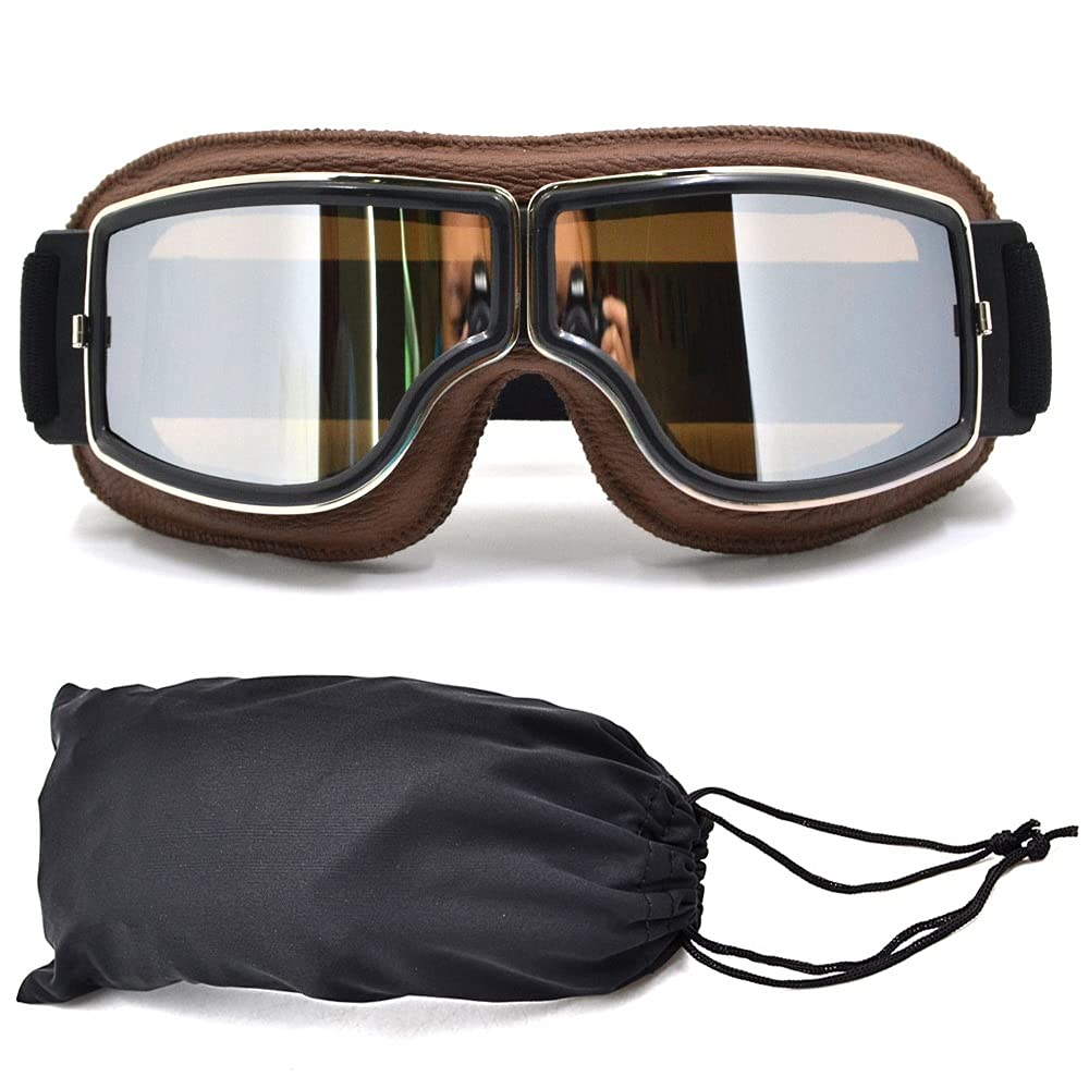 MotoCross Goggles Moto Bike Glasses Atv Otorcycle Casco Glasses Goggles Vintage Steampunk Goggles w/Borsa