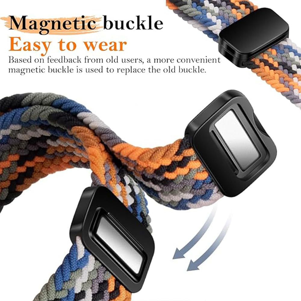 FYISWHO Magnetyczny pasek do zegarka Polar ignite 3 / ignite 2 / ignite, nylonowy elastyczny sportowy pasek zastępczy do Polar Unite/Pacer/Pacer Pro