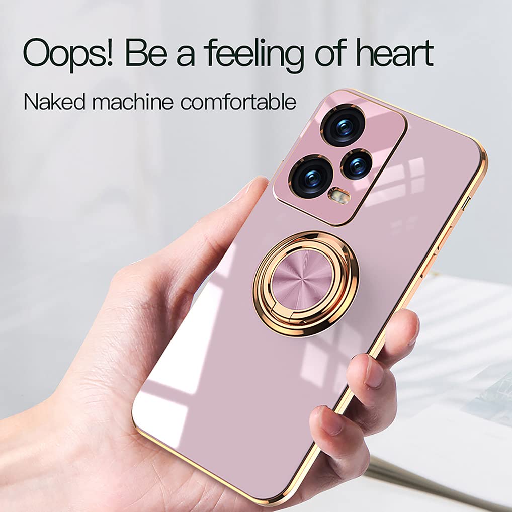 HAOYE Cover per Xiaomi Redmi Note 12 Pro+ (Plus), Custodia Protettiva con Supporto, Robusto Pannello Posteriore PC Antigraffio + Antiurto TPU Dual Layer Armour Ibrida Case. Blu