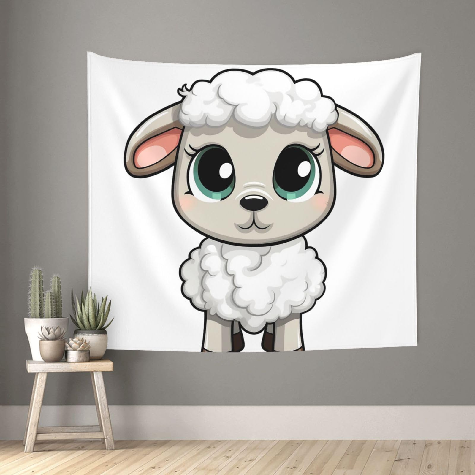 FodPand Lamb Tapestry for Bedroom Aesthetic, Wall Hanging Tapestries Art Decor Backdrop Wall Tapestry for Dorm Living Room Funny Poster Party Banner Background 51" X 60"
