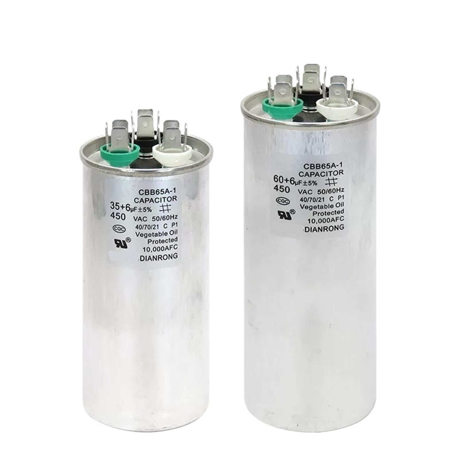1 condensador de aire acondicionado CBB65A-1 LG1P 1,5P 25+1,5 UF 25+2 UF 30+3 UF 35+2,5 UF condensador de compresor de aire acondicionado(30UF 6UF)