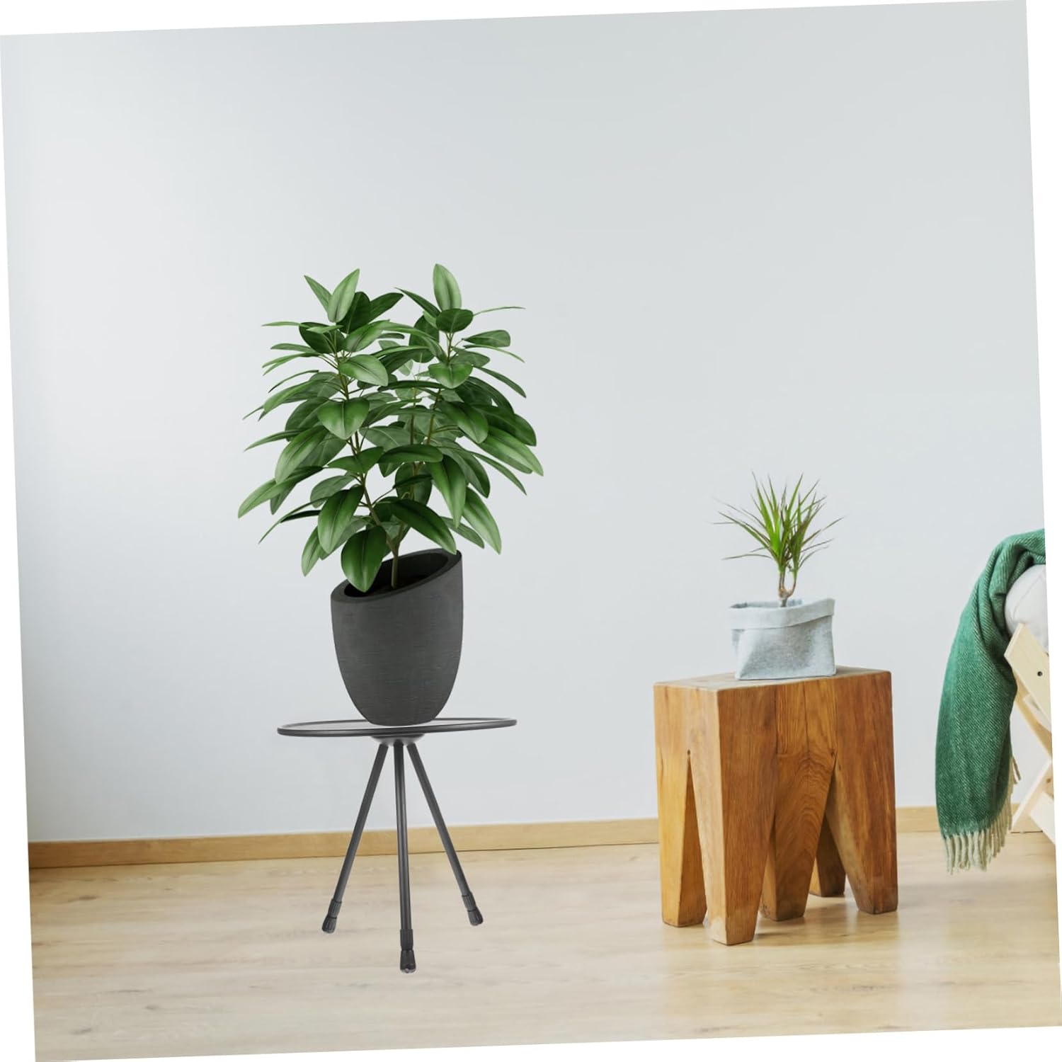 YARNOW Outdoor Foldable Plant Stand Sturdy Flower Pot Holder Convenient Storage Rack for Room Garden Patio and Entrance for Home Decoration