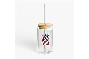 EZ 5-Pc Wind Surfing Wakeboarding Glass Can with Lid and Straw Set