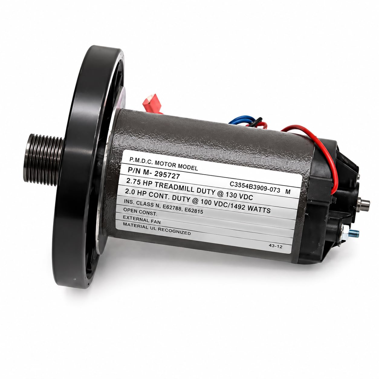L-405563 Motor CC con volante de inercia 2.75 H.P, 295727, 130 VDC/1492 vatios, motor de cinta de correr, potente imán de funcionamiento suave, fácil reemplazo, P/N 405697 funciona con Pro-Form 6.0 RT