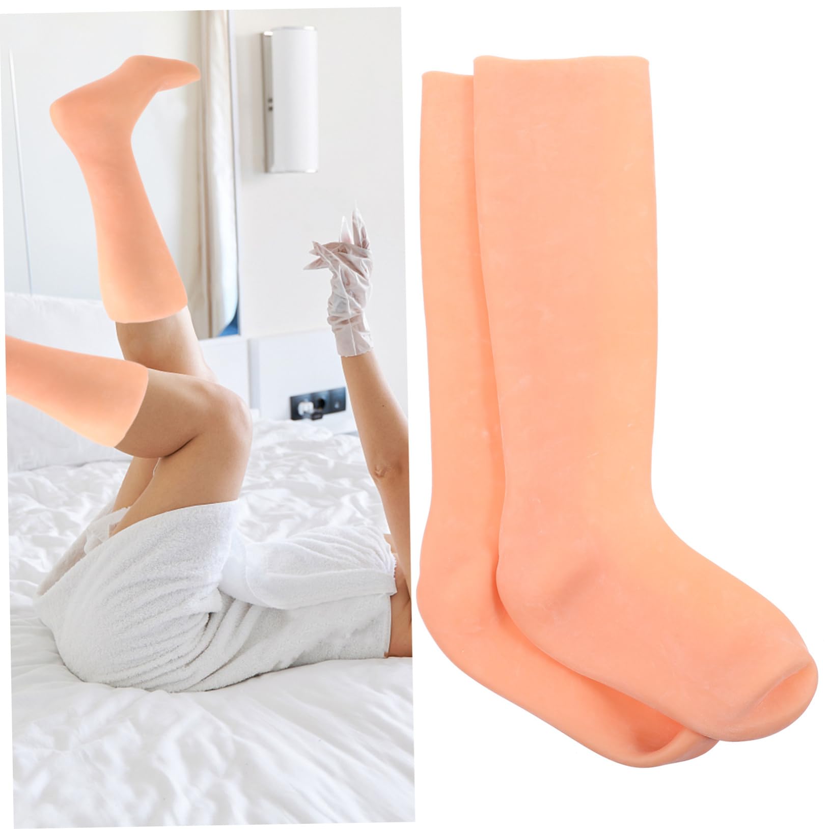 Happyyami Calzini Idratanti per Piedi Secchi Calze Lunghe Lozione per Cura dei Piedi Riutilizzabili e Comodi per Adulti Donne e Uomini