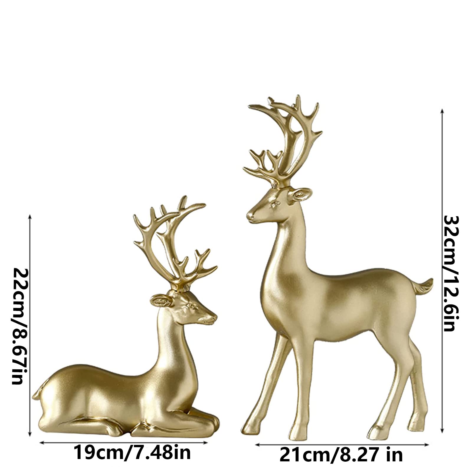 Amazon.co.jp: BZHIB 2ピース トナカイ像 クリスマスデコレーション