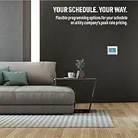 Vista 5 de Honeywell Home RTH9600WF Termostato de color inteligente Energy Star Wi-Fi Pantalla táctil programable Alex Ready + THP2400A1027 Conjunto de placa