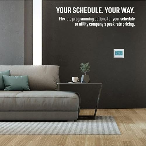 Miniatura 5 de Honeywell Home RTH9600WF Termostato de color inteligente Energy Star Wi-Fi Pantalla táctil programable Alex Ready + THP2400A1027 Conjunto de placa