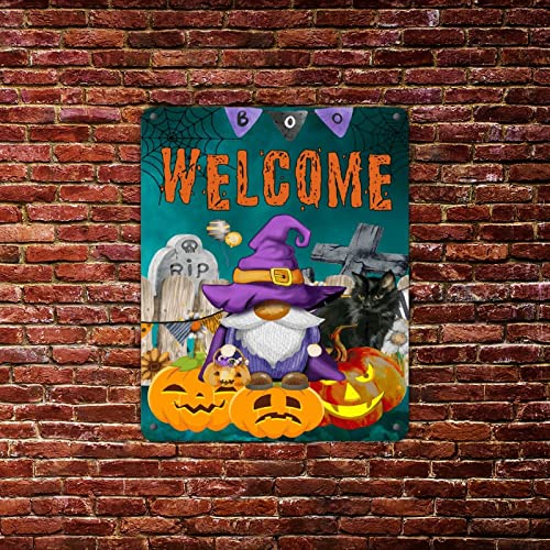 Plaque métal Halloween étanche décoration murale garage