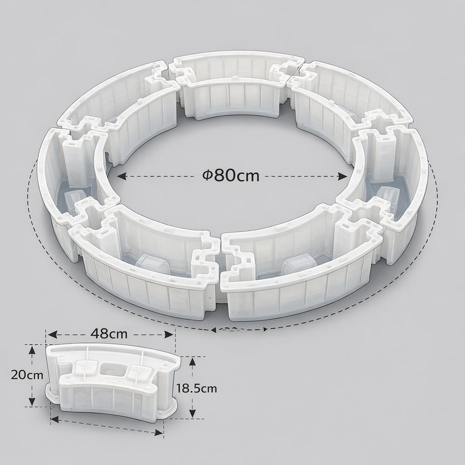 Gralara Marco para Moldear Ladrillos de Hormigón, Herramienta para Moldear Bloques de Cemento, Bricolaje para La Construcción de Edificios Domésticos Y Exteri, 80cm