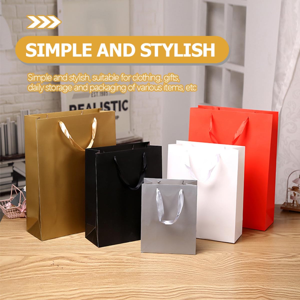 UPKOCH 12 Stück Teiliges Geschenk Papiertüten Gold Handliche Verpackungstaschen mit Griffen für Süßigkeiten Geburtstag Party Festliche Geschenkverpackung und Aufbewahrung
