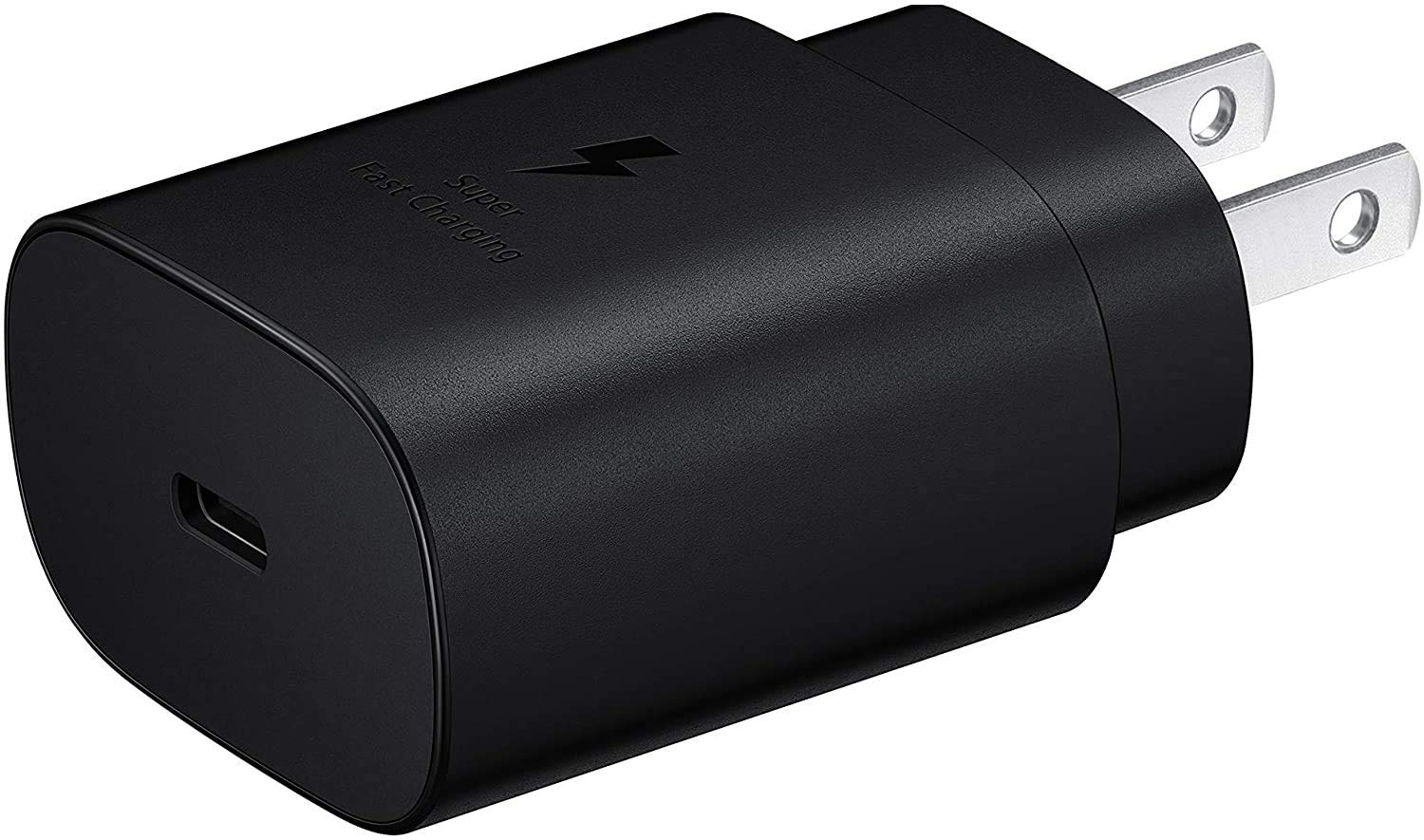 Adaptive Fast Charger 25W USB-C Super Fast Charging Wall Charger for Galaxy Phones A12 (USB-C Cable is NOT Included) - Black (US Version with Warranty)