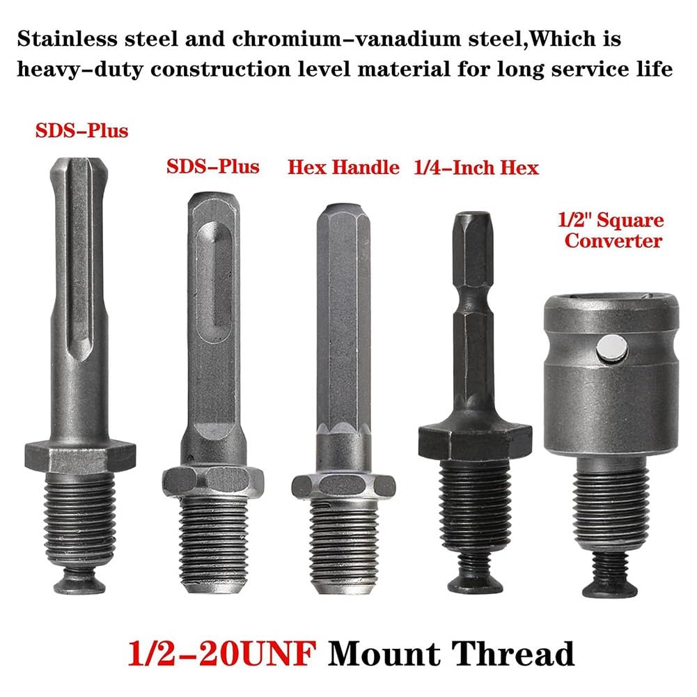 Adattatore per Mandrino da Trapano da 3-16 mm 1/2-20UNF, per Avvitatore A Percussione/Trapano Elettrico/Trapano A Percussione, Chiave per Mandrino da 16 mm