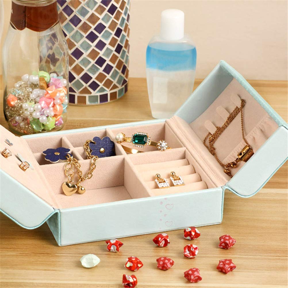 Scatola di Gioielli in PU di Moda, Orecchini, collane, Anelli, Bracciale, vetrina, per Donne, Trucco, Organizer per la conservazione, Confezione Regalo