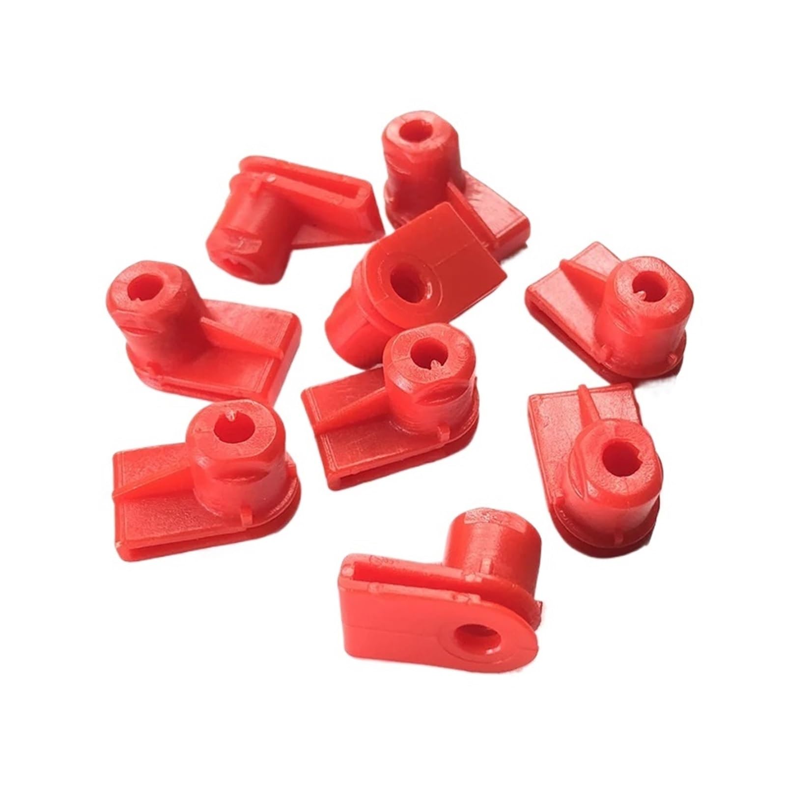 NLNKDTDPAK 10/30Pcs Red Plastic Bumper Clips Wing Mounting Grommet Nuts Screws Fit for Opel for Vauxhall Part Number 1404969/24449408(10 Pieces)