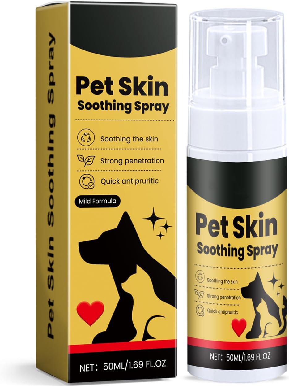 Pet Skin Treatment Spray for Dogs & Cats- Nature Soothing Spray for Clean and Soft Skin, Reduces Itchy Scratching (1)