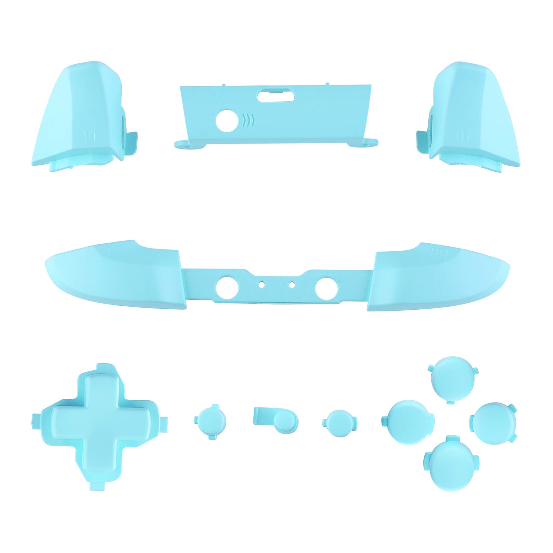 eXtremeRate Botones Completos para Xbox One X/S Botón de LB RB LT RT Bumpers Triggers Gatillos D-Pad ABXY Start Back Sync Botones con Herramientas para Xbox One X One S(Modelo 1708)-Cielo Azul
