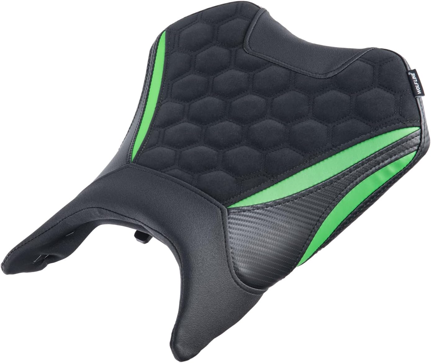 Motorcycle Rider Seat for Ninja 500 Z500 2024 2025 2026 EX500 Leather Front Driver Saddle Solo Cushion Pad (Green)