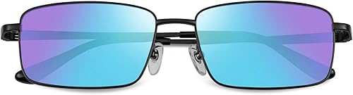 Miniatura 7 de Pilestone TP-125 Lens B - Lentes para daltónicos, marco de titanio lujoso para ceguera roja y verde severa, uso en interiores y exteriores, Púrpura