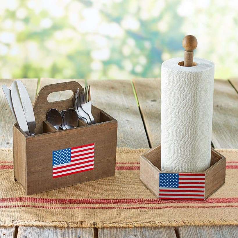 Wooden Americana Serving Collection - Salt and Pepper Shakers