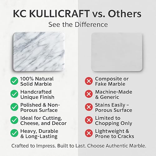 Miniatura 11 de Tabla de mármol blanco - Tabla de quesos Bandeja de madera de acacia para charcutería, queso, carnes, frutas, galletas Tabla de cortar, bandeja
