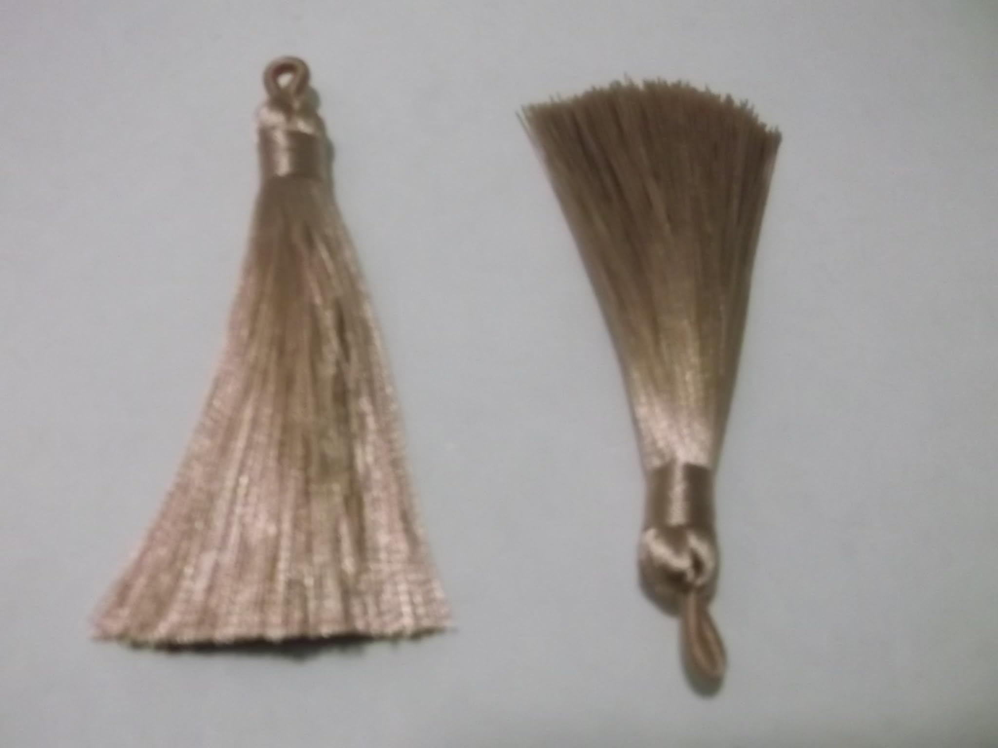 Qpsupplies Light Brown 5Pcs - Silky Soft 8Cm-9Cm Tassels With Hanging Loops For Bookmarks Jewellery Keychains Pendant Decoration Crafts