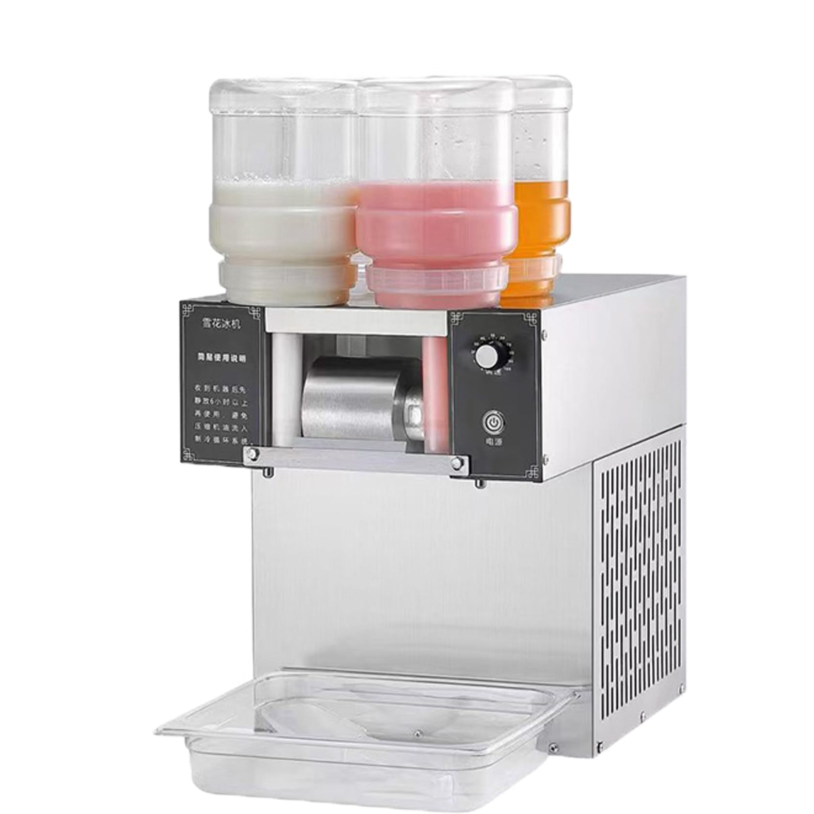 Máquina de cono de nieve comercial, trituradora de hielo eléctrica automática con velocidad ajustable, ideal para heladerías y heladerías, 1200 W de alta potencia