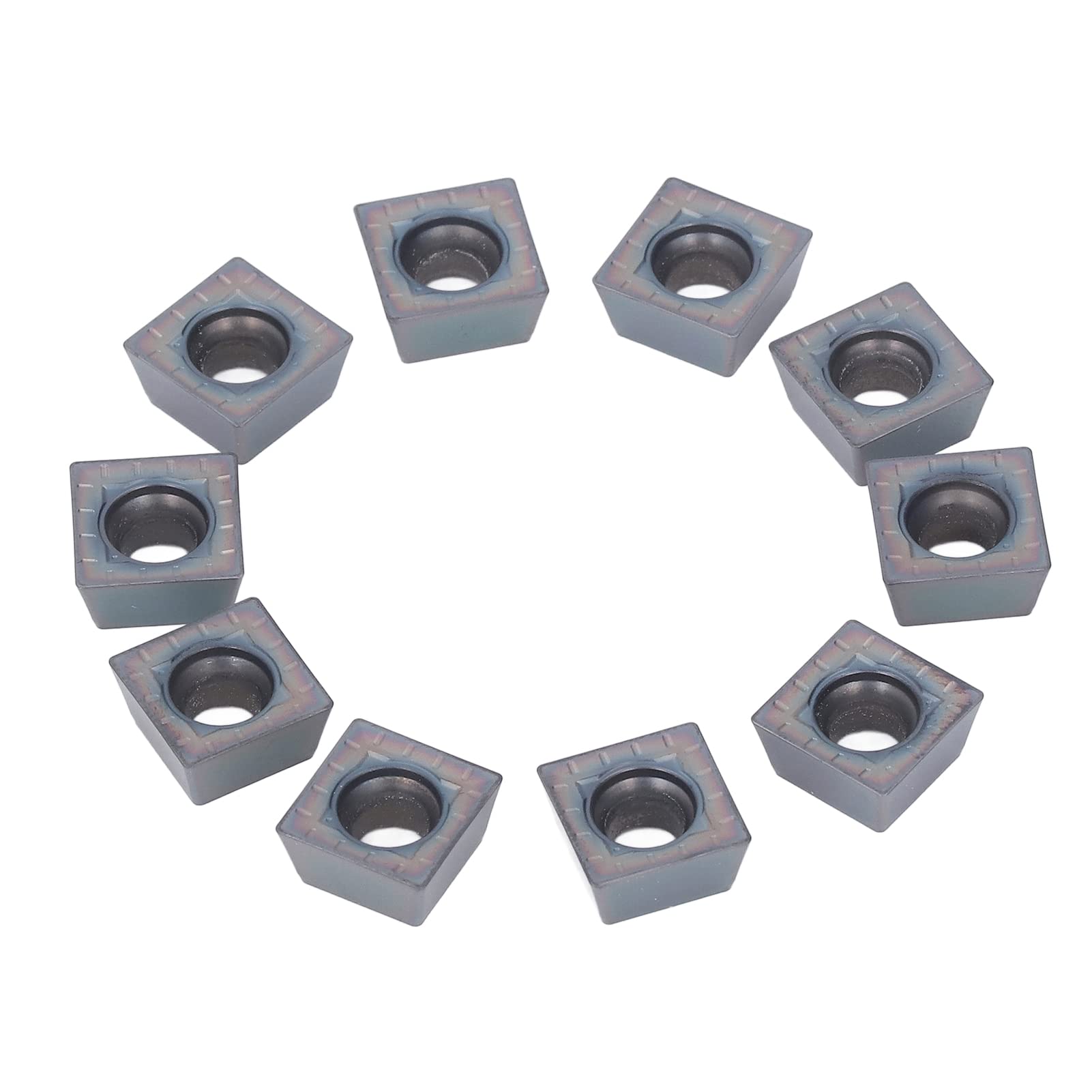10 pezzi inserti per tornitura in metallo duro Frese per lavorazione del legno ad alta efficienza Lame CNC rivestite per la lavorazione del legno e dei metalli Confezione d