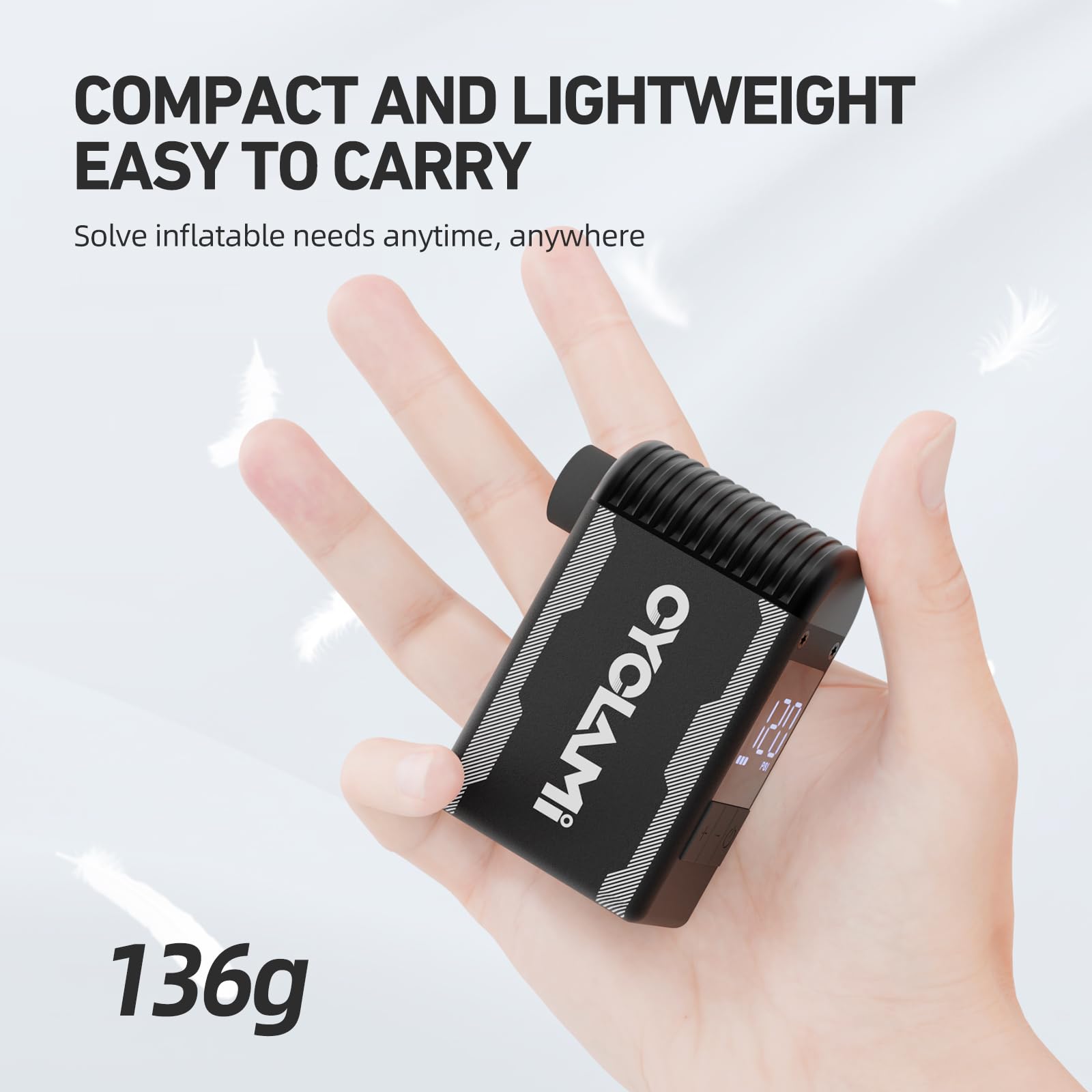 Amazon | CYCLAMI 電動空気入れ 自転車 120PSI気圧表示 携帯 電動