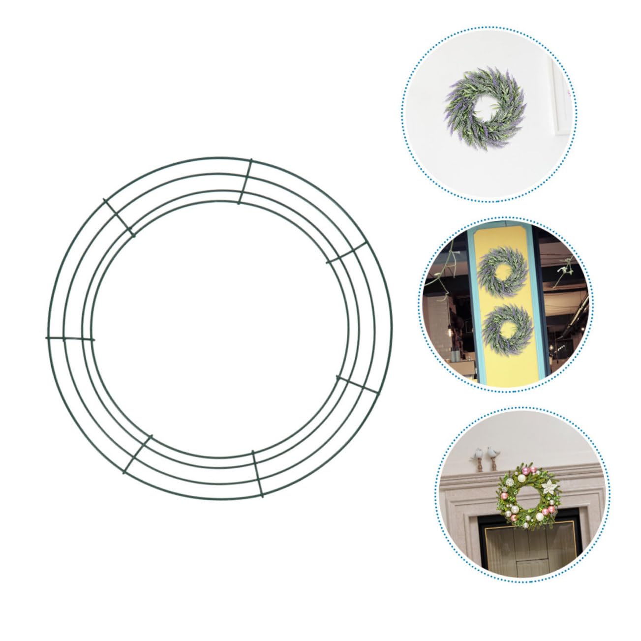 PRETYZOOM Wreath Frame Round Metal Wire Hoop for Flower Crafts Easter Decorations and Garden Decor Wreath Support Versatile for Home Party and Seasonal Celebrations