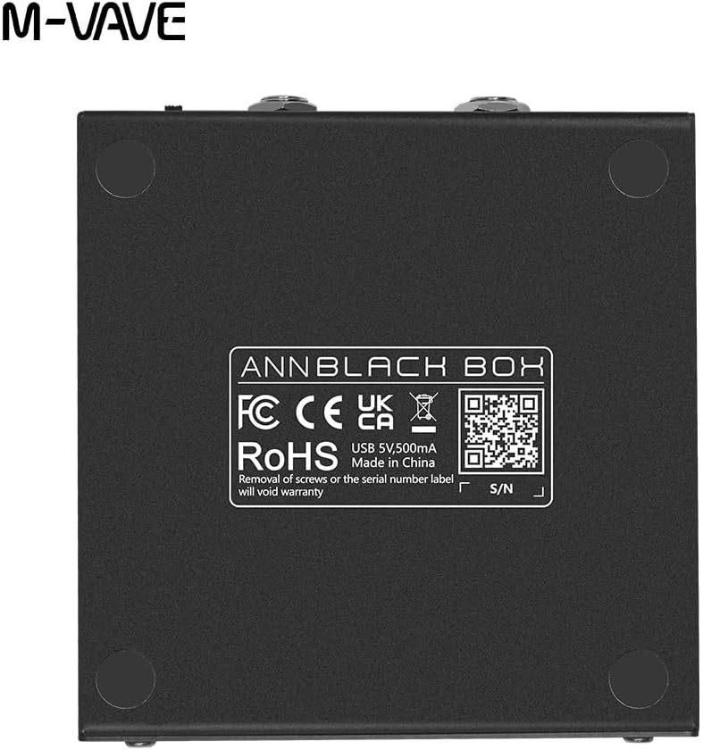 ANN Black Box Portable Guitar Bass Multi-Effects Pedal with 80 Editable Presets, 10-Hour Battery, Bluetooth & App Editing – Compact ANN Modeling Audio Interface