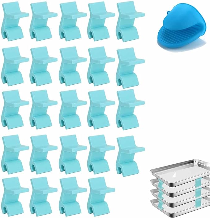 Baking Sheet Stackers, Baking Sheet Stacking Clips, Baking