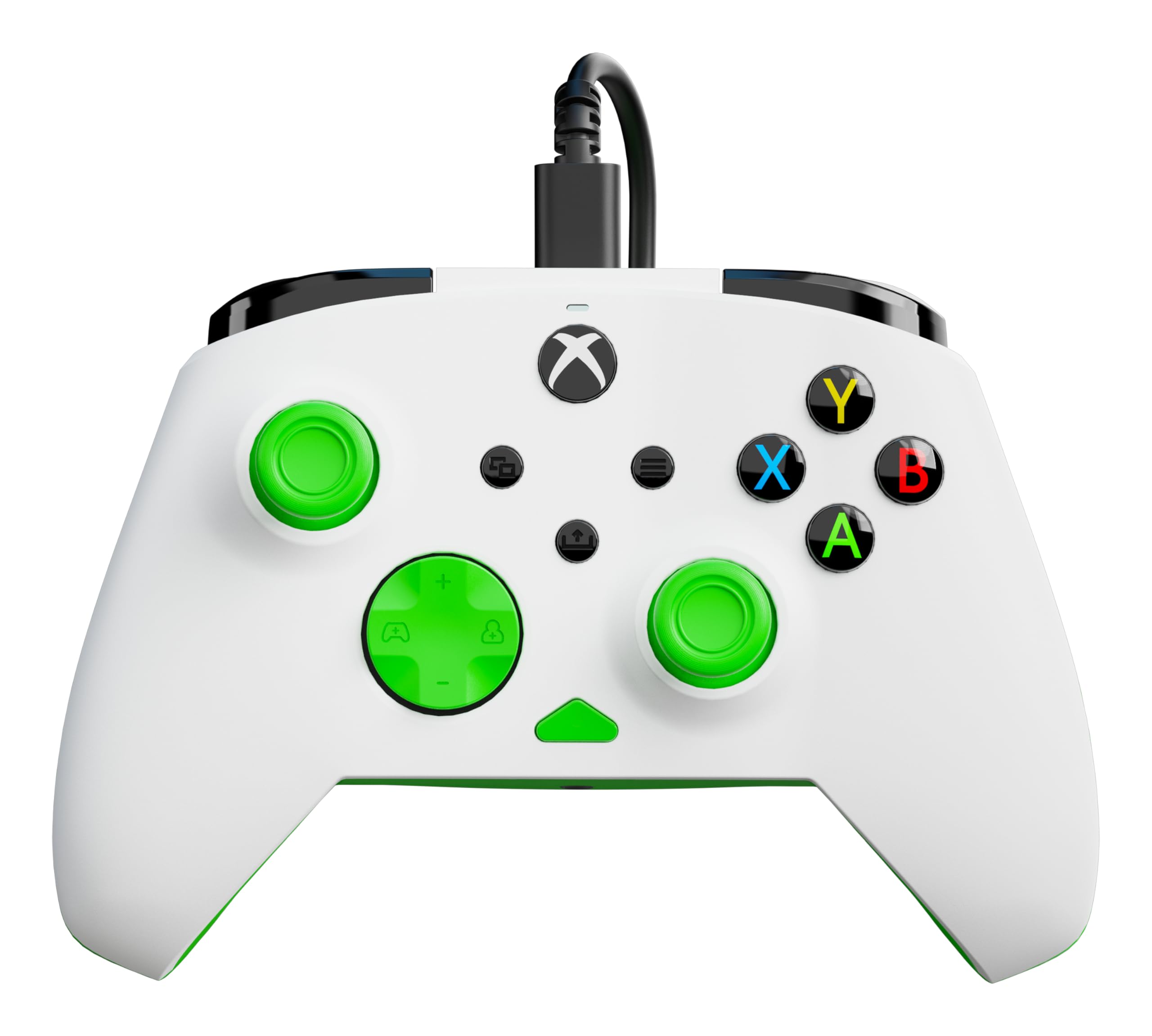 Turtle Beach Rematch Core Bianco/Verde - Gamepad cablato - Con licenza per Xbox Series XS, Xbox One e PC - Pulsanti audio, motori Rumble e grilletti a impulsi, cavo da 3 m