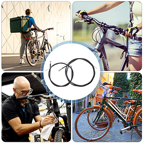 Xcrui 2Pair Bike Brake Cable, Front And Rear Brake Cable ，Bicycle Brake Cables For Road Bike/Mountain Bike/Mtb,Black #TOP3