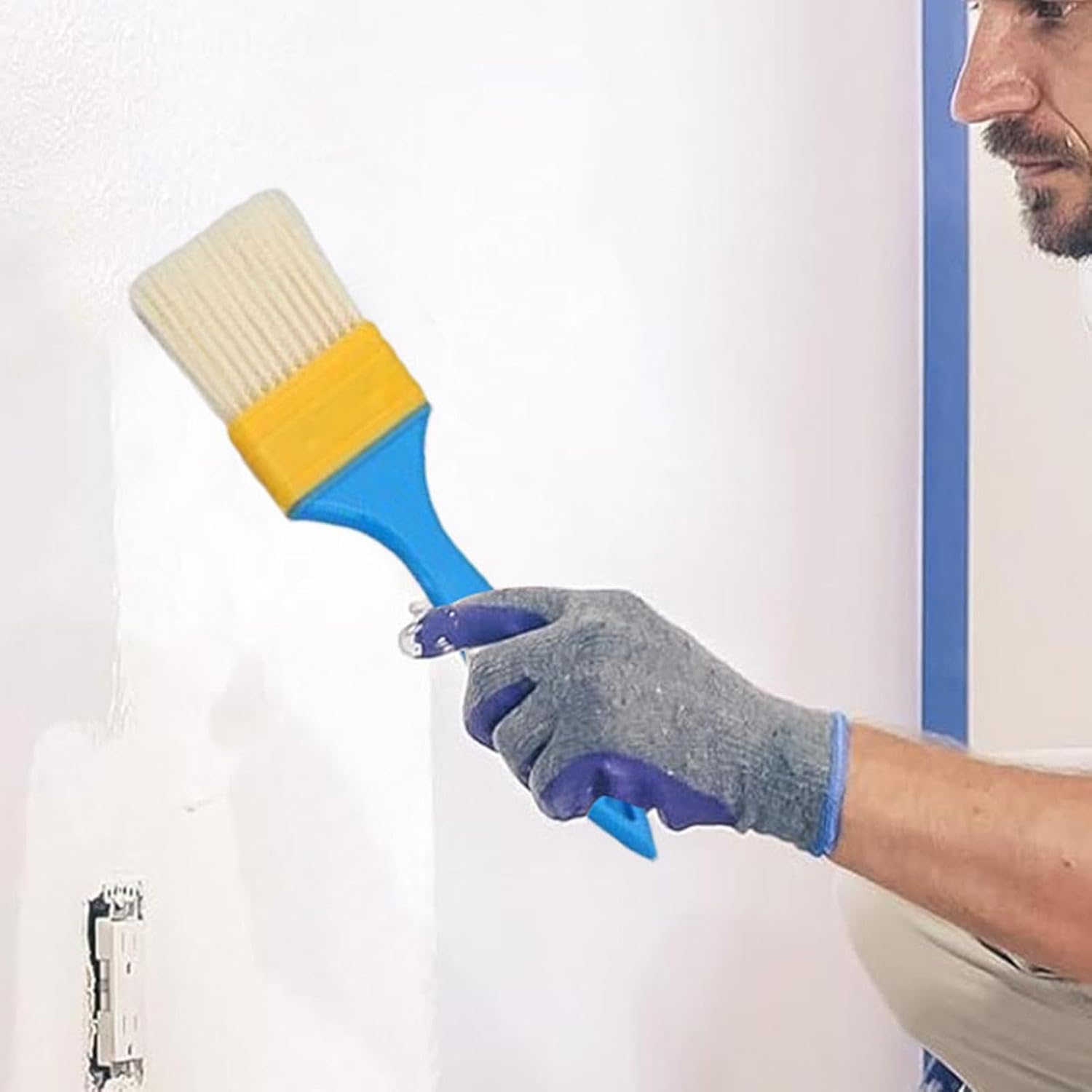 Paint Roller Brush 9 Inch Rollers, Roller-Stand, Tray, Paintbrushes, | Small Paint Brush Professional Painting Results for DIY Home Interior Exterior Walls Ceilings Furniture