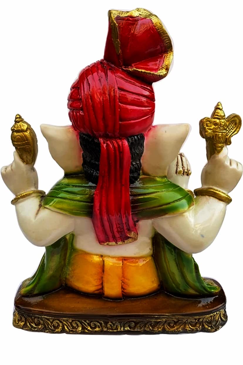 KRISHNAGALLERY1 Marble Dust Lord Ganesh Ji Murti Gnaesh Ganesha Ganpati ji murti Statue Idol for Home Pooja Gift Temple Office Decor Idol Size 11 Inch Large Size 3