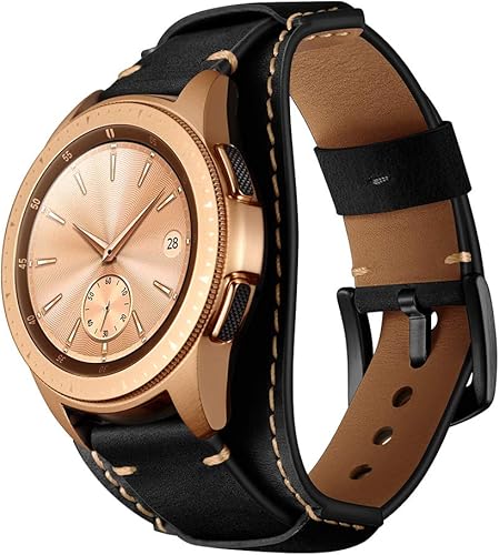 Miniatura 7 de Balerion Correa de reloj de piel auténtica, compatible con Samsung Galaxy Watch 654, Galaxy watch3 de 1.614 in, Galaxy Watch 1.654 in, Gear Sport y