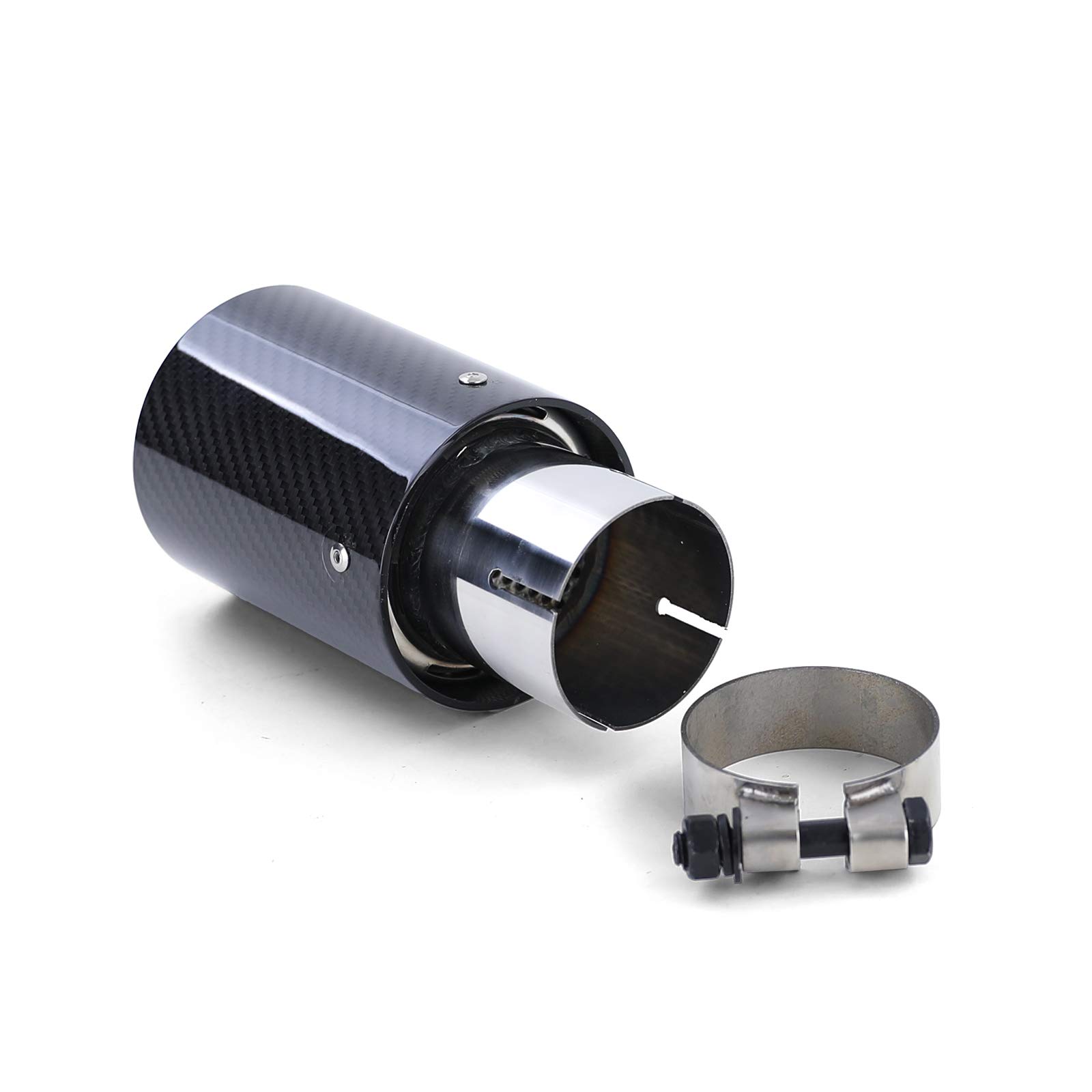 90mm Auspuff Endrohr Carbon mit Absorber für 2er BMW F22 F23 2013-2021