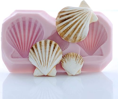 Miniatura 7 de Molde de silicona Seashell Fondant seguro para alimentos, caramelo de chocolate, resina, molde de arcilla polimérica, jabón