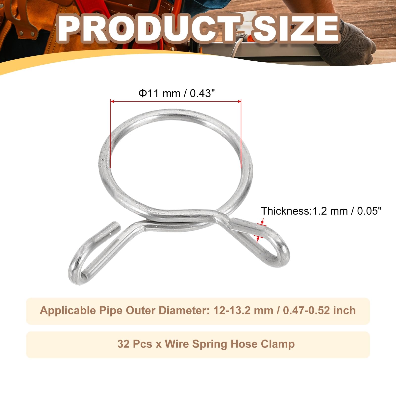 PATIKIL Wire Spring Hose Clamps - Image 2