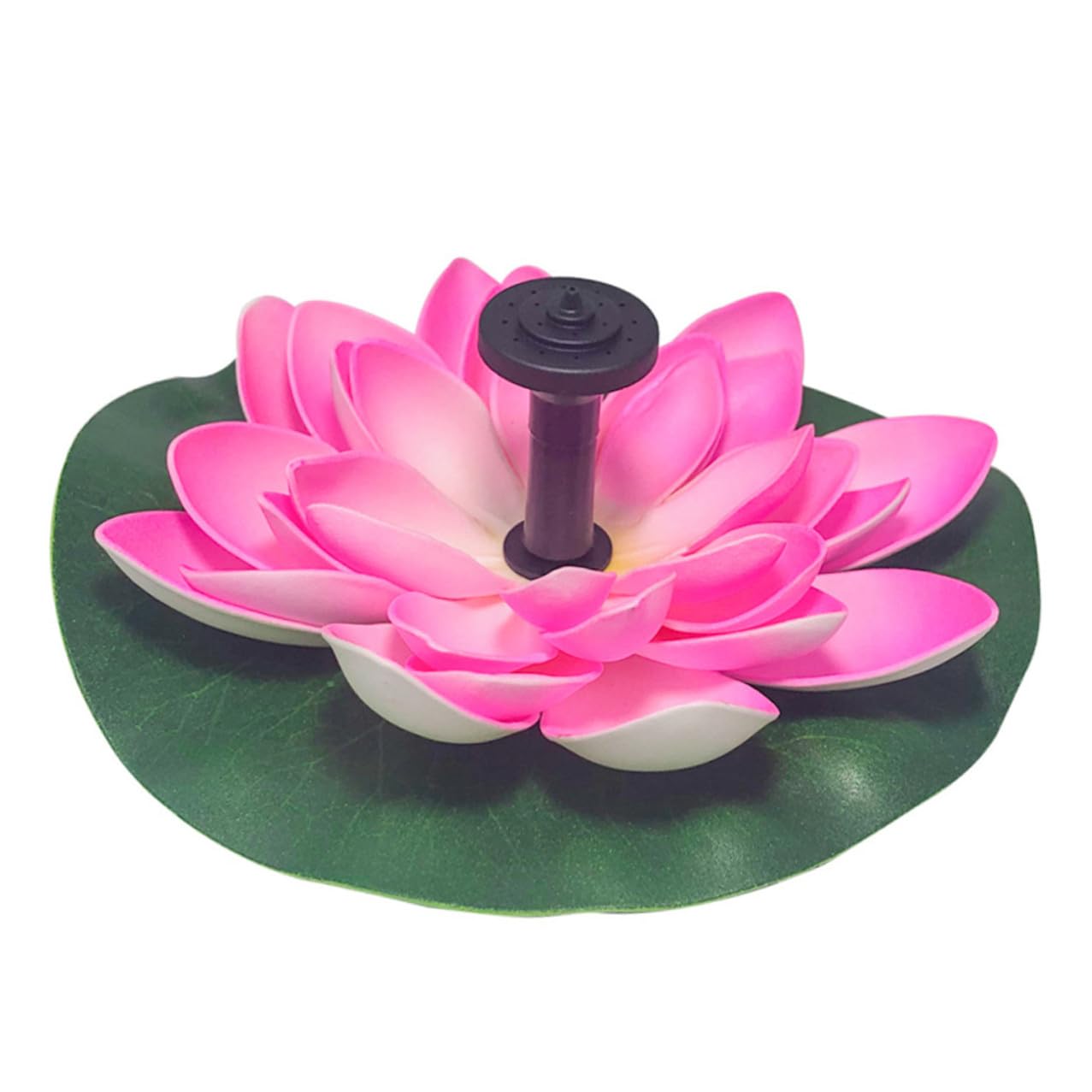 Outanaya Pompa per Fontana Pannello Solare a Forma di Loto in Plastica, Funzionamento Automatico e Design Galleggiante la Decorazione del Giardino la Circolazione Dell'acqua Durante