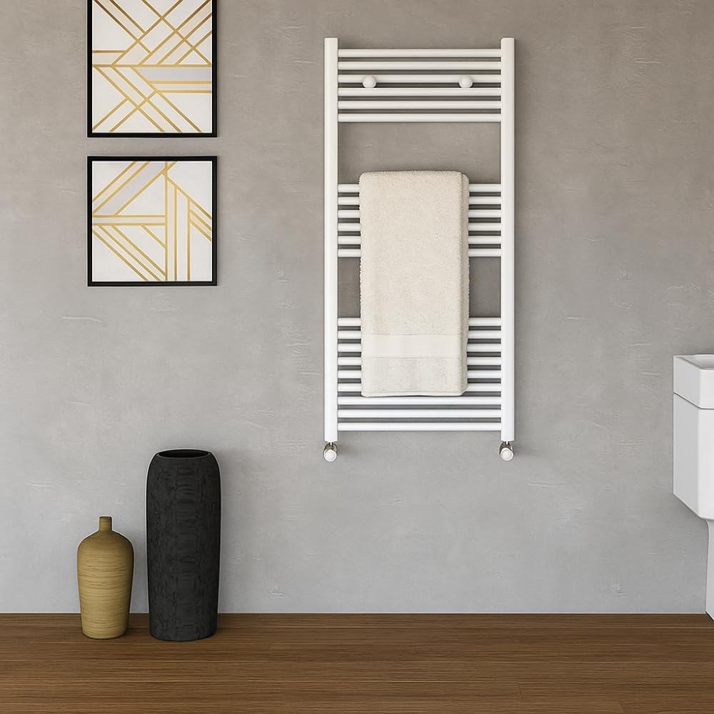 OGOMONDO Termoarredo Bianco Bagno Acciaio Calorifero Termosifone H1200xL500xI450 23 Tubi