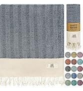 EPHESUS TOWELS Turkish Beach Towel - Turkish Cotton - 39x71 inch Oversized - Turkish Towel for Be...