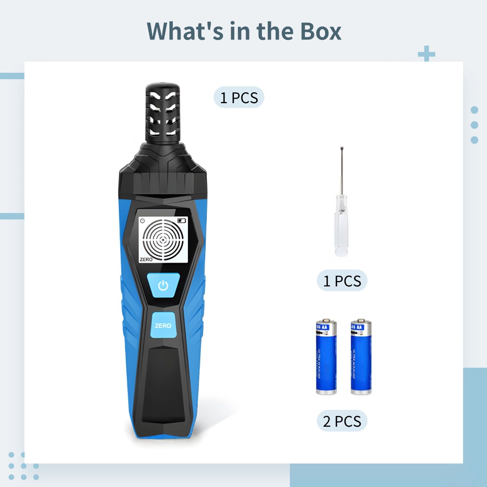 Tragbarer Gasdetektor für Erdgas und Kohlengas, ABS-Gehäuse mit LCD-Anzeige, schnelle Reaktion, inklusive Schraubendreher und Batterien, ideal für Prüfungen zu Hause