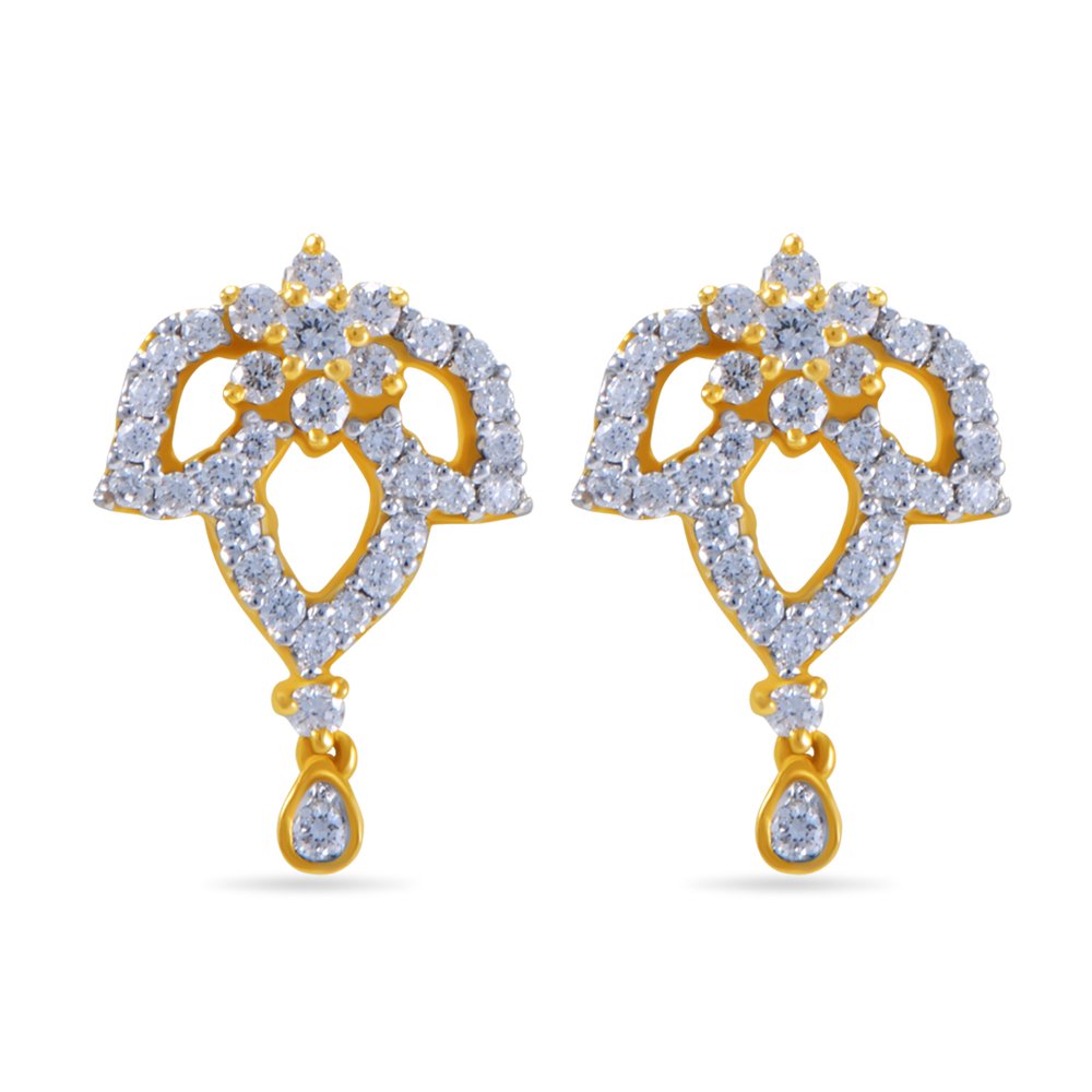 joyalukkas Women's & Girl's Pride Diamond Collection 18K Yellow Gold Stud Earrings-picture-11