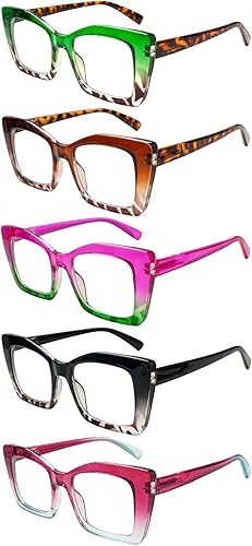 Miniatura 2 de Oversized Square Reading Glasse for Women,Blue Light Blocking Oprah Style Large Frame Computer Readers Spring Hinge