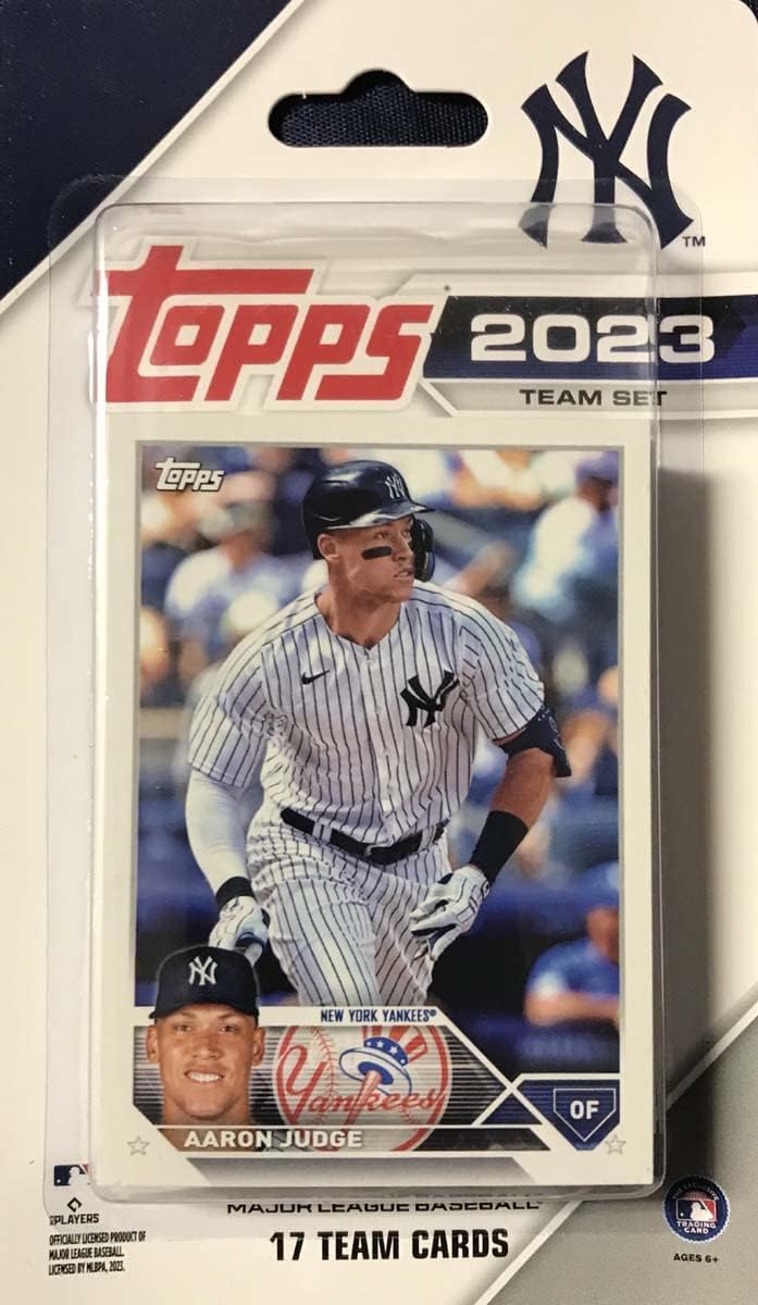 New York Yankees 2023 Topps Factory Sealed Limited Edition Team Set with 17 EXCLUSIVE Cards Featuring Aaron Judge and Gerrit Cole Plus Oswaldo Cabrera and Oswaldo Peraza Rookie Cards