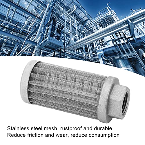 Image of Stainless Steel Mesh Oil Filter - Hydraulic Suction Filter for Fuel Strainer Tube Connection