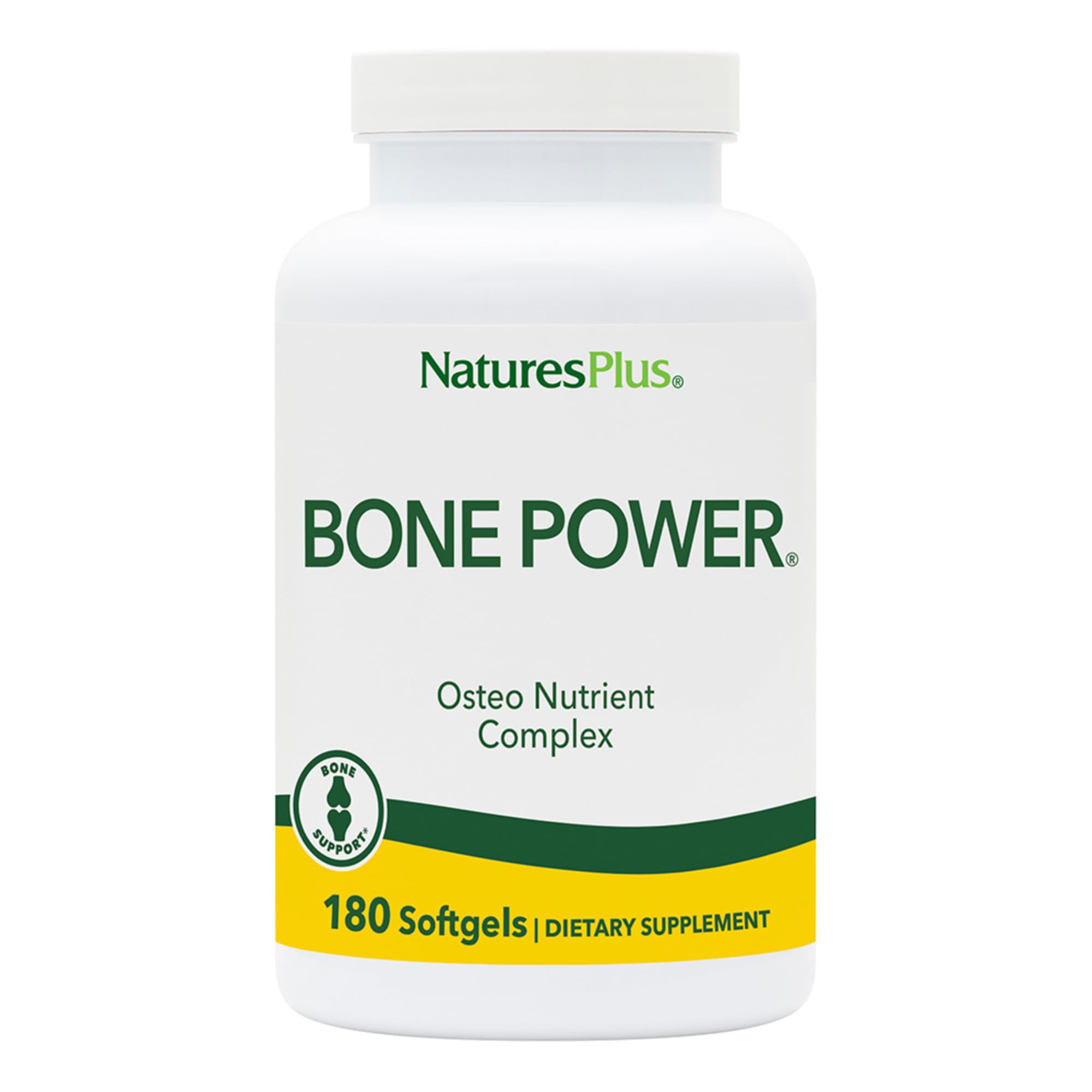 Natures PlusBone Power - 180 Softgels, Pack of 2 - Osteo Nutrient Complex - Dairy Free, Gluten Free - 90 Total Servings